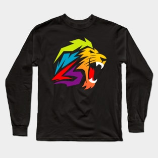 colorful lion head Long Sleeve T-Shirt